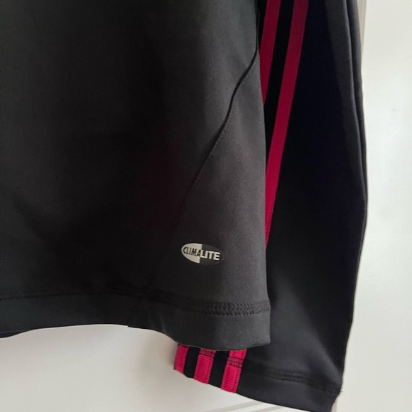 adidas Womens Jacket Medium Full Zip Long Sleeve Athletic 3 Pink Strip - Picture 2 of 6